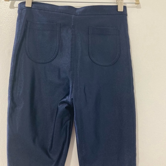 American Apparel High Rise Disco skinny pants Midnight Navy Blue Size Large - Picture 4 of 7
